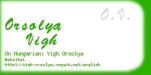 orsolya vigh business card
